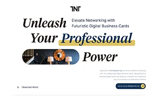 The Network Tap website by a freelance Full-Stack Developer using Tailwind CSS.