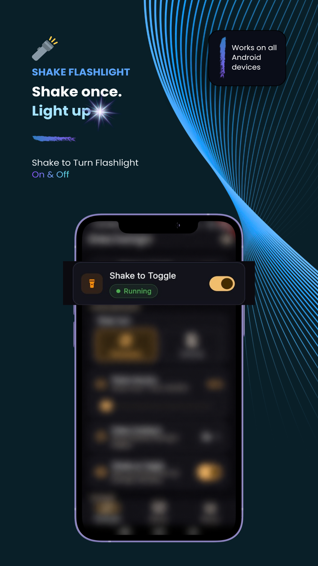 Shake once, light up — shake to toggle control